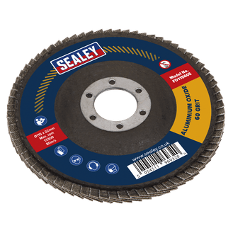 Sealey FD11560E Flap Disc Aluminium Oxide Ø115mm Ø22mm Bore 60Grit