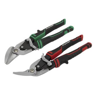 Sealey AK69072 High Leverage Offset Aviation Tin Snip Set 2pc