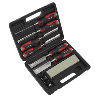 Sealey AK9240 Hammer-Thru Wood Chisel 8pc Set