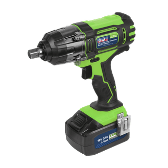 Sealey CP400LIHV Cordless Impact Wrench 18V 3Ah Lithium-ion 1/2"Sq Drive Hi-Vis
