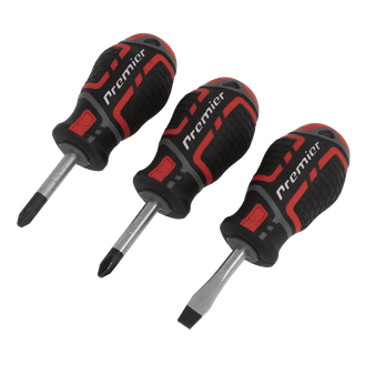 Sealey AK4328 Screwdriver Set 3pc GripMAX® Stubby