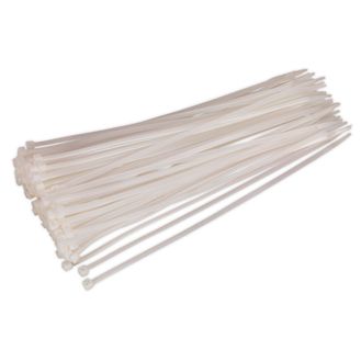 Sealey CT30048P100W Cable Tie 300 x 4.8mm White Pack of 100