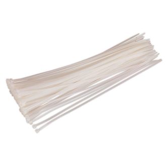 Sealey CT38048P100W Cable Tie 380 x 4.8mm White Pack of 100