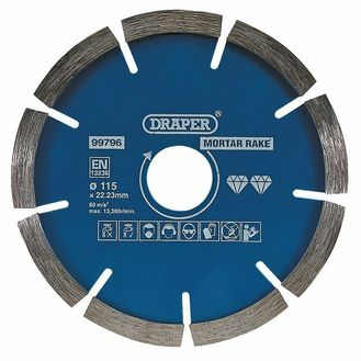 Draper 99796 Mortar Raking Diamond Blade, 115mm