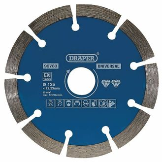 Draper 99783 Segmented Diamond Blade, 125mm