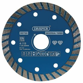 Draper 99788 Turbo Diamond Blade, 115mm