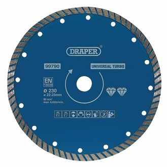 Draper 99790 Turbo Diamond Blade, 230mm