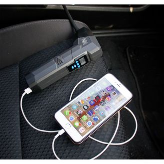 Sealey CTI120 Compact Rechargeable Tyre Inflator &amp; Powerbank with Work Light