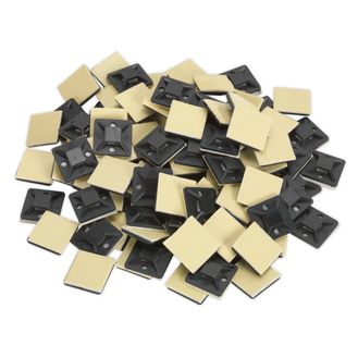 Sealey CTM2020B Self-Adhesive Cable Tie Mount 20 x 20mm Black Pack of 100
