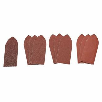 Draper 99259 Assorted Hook and Loop Aluminium Oxide Sanding Sheets, 32 x 92mm (Pack of 10)