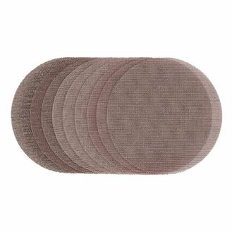 Draper 62989 Mesh Sanding Discs, 150mm, Assorted Grit - 80G, 120G, 180G, 240G (Pack of 10)