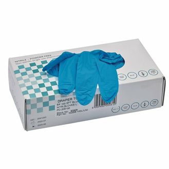 Draper 30927 Nitrile Gloves, Blue (Pack of 100)