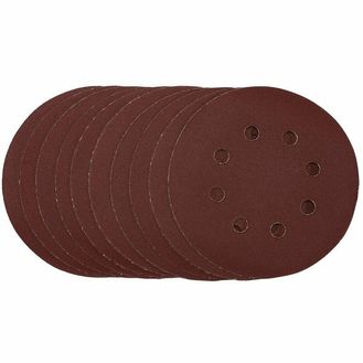 Draper 54758 Sanding Discs, 125mm, Hook &amp; Loop, 240 Grit, (Pack of 10)