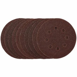 Draper 54392 Sanding Discs, 125mm, Hook &amp; Loop, 40 Grit, (Pack of 10)