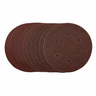 Draper 55069 Sanding Discs, 150mm, Hook &amp; Loop, Assorted Grit, (Pack of 10)