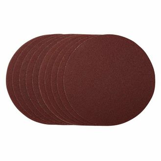 Draper 55204 Sanding Discs, 180mm, Hook &amp; Loop, 80 Grit, (Pack of 10)