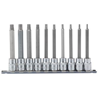 Draper 16340 Draper TX-STAR&amp;#174; Plus Socket Bit Set, 3/8" Sq. Dr., 100mm (10 Piece)