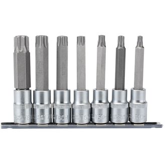 Draper 16338 Draper TX-STAR&amp;#174; Security Socket Bit Set, 1/2" Sq. Dr., 100mm (7 Piece)