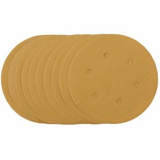 Draper 64257 Gold Sanding Discs with Hook &amp; Loop, 150mm, 240 Grit (Pack of 10)