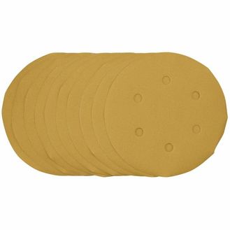 Draper 64282 Gold Sanding Discs with Hook &amp; Loop, 150mm, 400 Grit (Pack of 10)