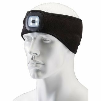 Draper 95172 Headband with USB Rechargeable LED Torch, 1W, Black, One Size