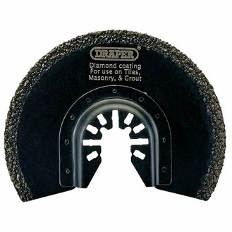 Draper 70469 Oscillating Multi-Tool Diamond Coated Cutting Blade, 88mm