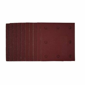 Draper 54347 1/4 Sanding Sheets with Hook and Loop, 115 x 105mm, Assorted Grit (Pack of 10)