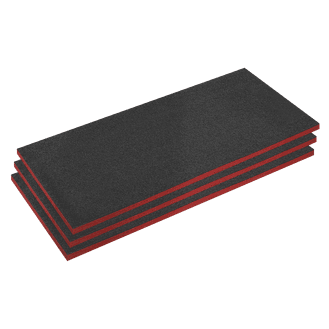 Sealey SFPK30R Easy Peel Shadow Foam® Red/Black 30mm - Pack of 3