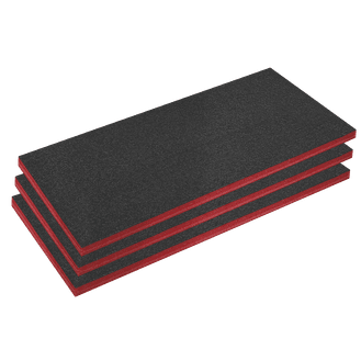 Sealey SFPK50R Easy Peel Shadow Foam® Red/Black 50mm - Pack of 3