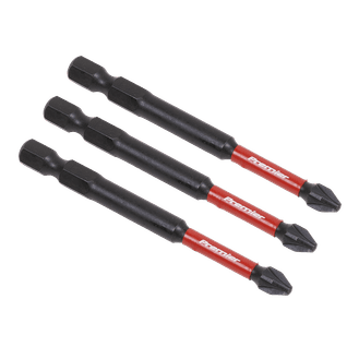 Sealey AK8258 Pozi #2 Impact Power Tool Bits 75mm - 3pc