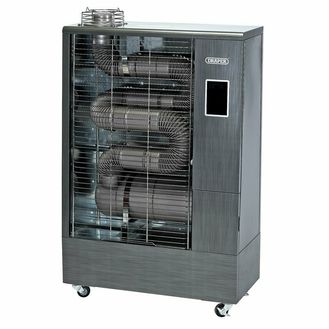 Draper 18037 230V Far Infrared Diesel Heater with Flue Kit, 40,000 BTU/11.6kW