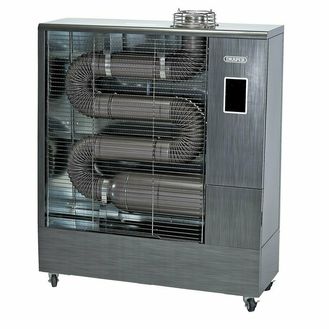 Draper 18070 230V Far Infrared Diesel Heater with Flue Kit, 51,500 BTU/15.1kW