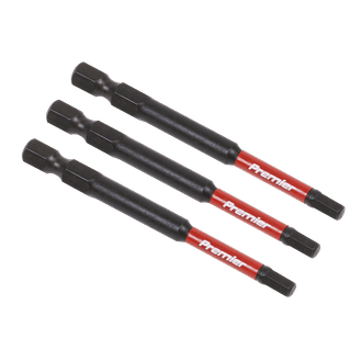 Sealey AK8262 Hex 4mm Impact Power Tool Bits 75mm - 3pc