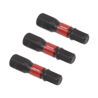 Sealey AK8213 Hex 5mm Impact Power Tool Bits 25mm - 3pc
