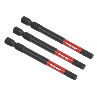 Sealey AK8263 Hex 5mm Impact Power Tool Bits 75mm - 3pc