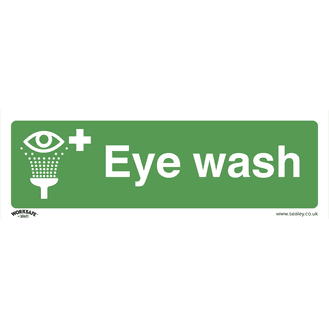 Sealey SS58V1 Safe Conditions Safety Sign - Eye Wash - Self-Adhesive Vinyl