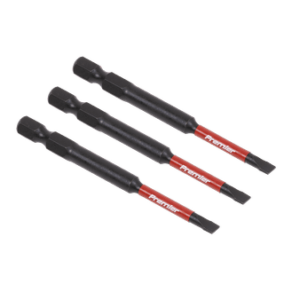 Sealey AK8251 Slotted 4.5mm Impact Power Tool Bits 75mm - 3pc