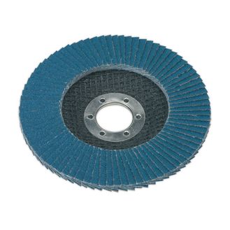 Sealey FD11540 Flap Disc Zirconium &amp;#8709;115mm 22mm Bore 40Grit