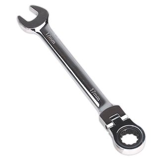 Sealey FHRCW17 Flexi-Head Ratchet Combination Spanner 17mm