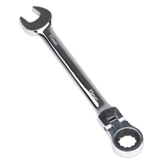 Sealey FHRCW19 Flexi-Head Ratchet Combination Spanner 19mm