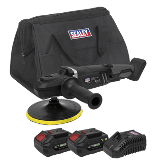 Sealey CP20VRPXKIT Brushless Rotary Polisher Kit Ø180mm 20V SV20 Series - 2 Batteries