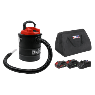 Sealey CP20VAVKIT Handheld Ash Vacuum Cleaner 20V SV20 Series 15L Kit - 2 Batteries