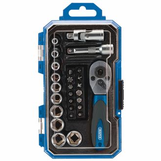 Draper 04778 Socket Set, 1/4" Sq. Dr. (27 Piece)