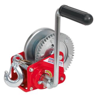 Sealey GWC1200B Geared Hand Winch with Brake &amp; Cable 540kg Capacity