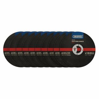 Draper 08940 Inox Flat Metal Cutting Discs, 115 x 22.2 x 1.2mm (Pack of 10)