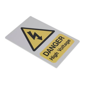 Sealey HVSA4 High Voltage Warning Sign 200 x 300mm
