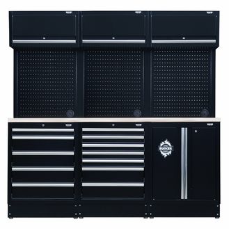 Draper 04415 BUNKER® Modular Storage Combo with Stainless Steel Worktop (14 Piece)