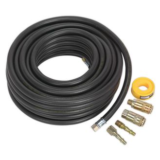 Sealey AHK01 Air Hose Kit 15m x &amp;#8709;8mm with Connectors