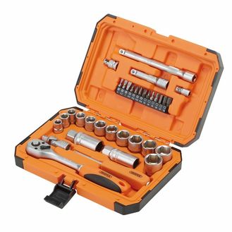 Draper 22110 HI-TORQ&amp;#174; 6 Point Socket Set, 1/4" and 3/8" (34 Piece)