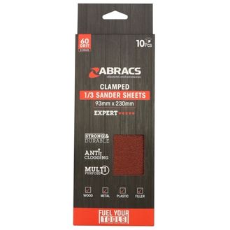 Abracs TSCL9323006010 Hook &amp; Loop 1/3 Sanding Sheet Coarse
